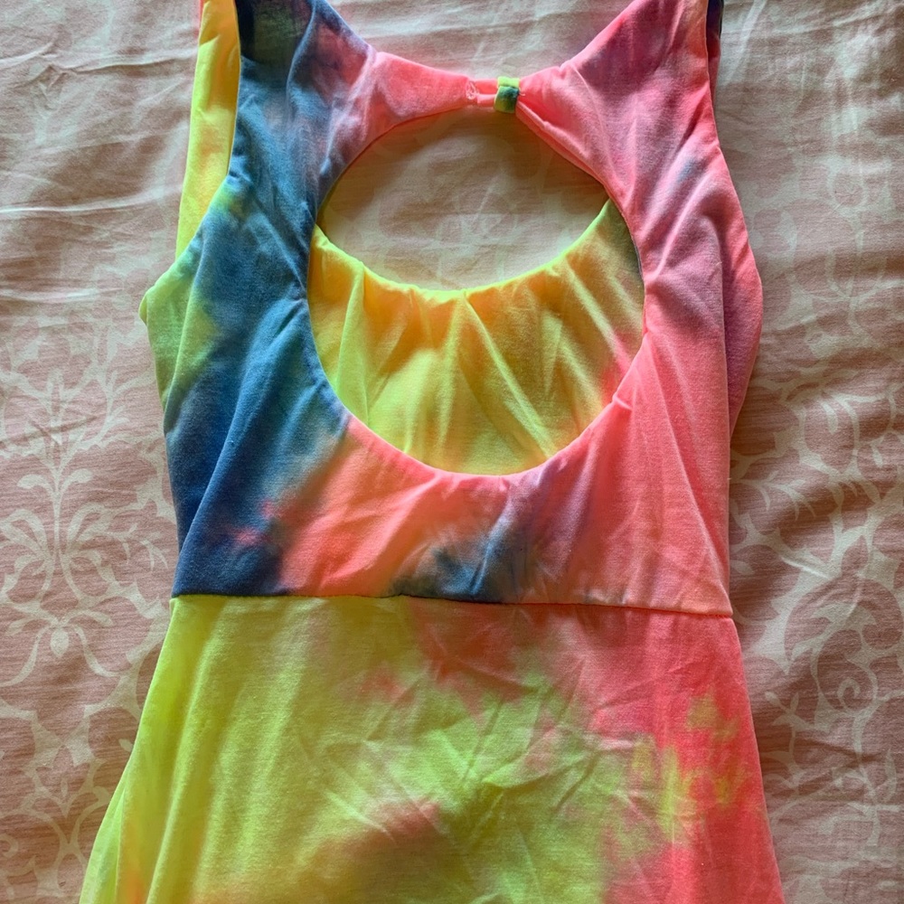 Cute summer tie-dye short/maxi dress